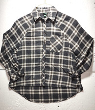 Wild Fable Shirt Mens XS Gray White Plaid Col...