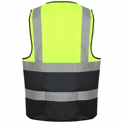 2er-PACK HI VIS WESTE SICHTBARKEIT SICHERHEIT ARBEIT AUFNEHMER SICHERHEITSWESTE JACKE - Bild 11 von 16