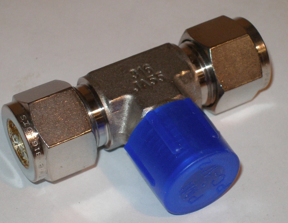 Parker 6MRT6N-316 Stainless Tee Fitting, 3/8" tube OD x 3/8" NPT, A-LOK Series - Image 2 of 4