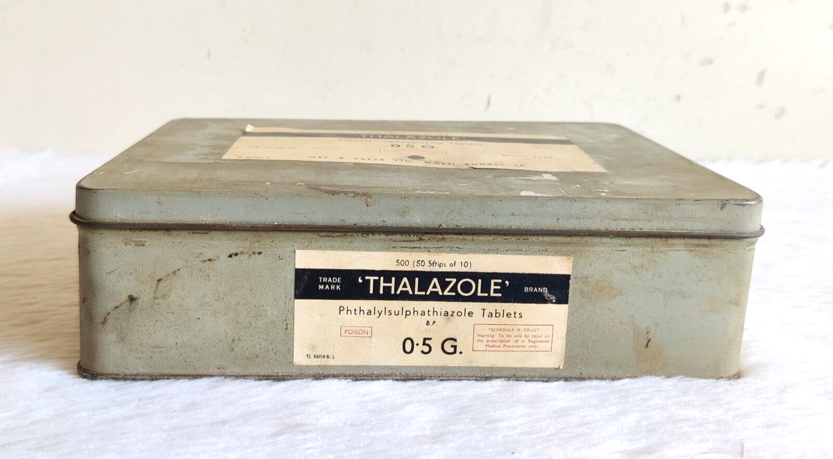 Vintage Thalazole Brand Medicine Advertising May & Baker Ltd India