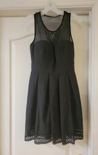 Guess Black Dress With Eyelet Trim And Mesh Top See Description Used