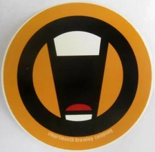 SMARTMOUTH BREWING COMPANY Orange & Black Beer STICKER, Label, Norfolk, VIRGINIA