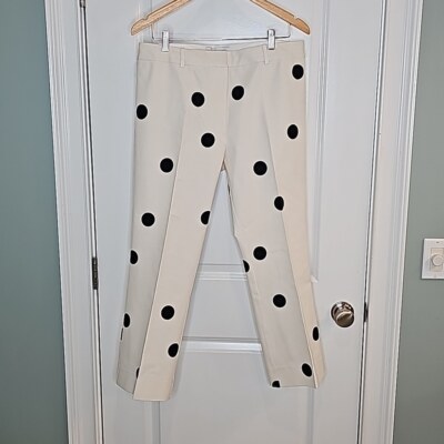 Derek Lam 10 Crosby Cream & Black Dotted Cropped Flared Trouser  display picture 1