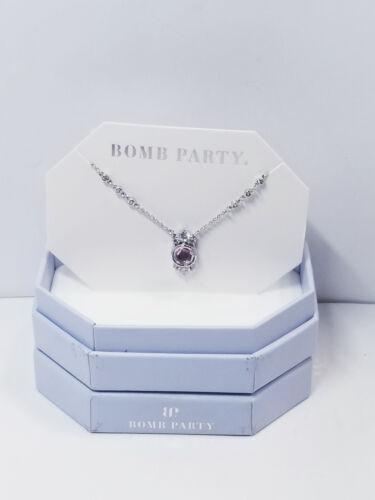 Bomb Party Matching Necklace Earring & Ring Set LC Sapphire Rose Gold  Plating