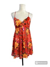 Victoria  s Secret Sheer Babydoll Slip Dress Small Floral Y2K Lingerie