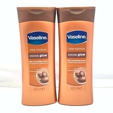 Vaseline Total Moisture Cocoa Glow 24Hr Nourishing Lotion 400ml LOT OF 2 