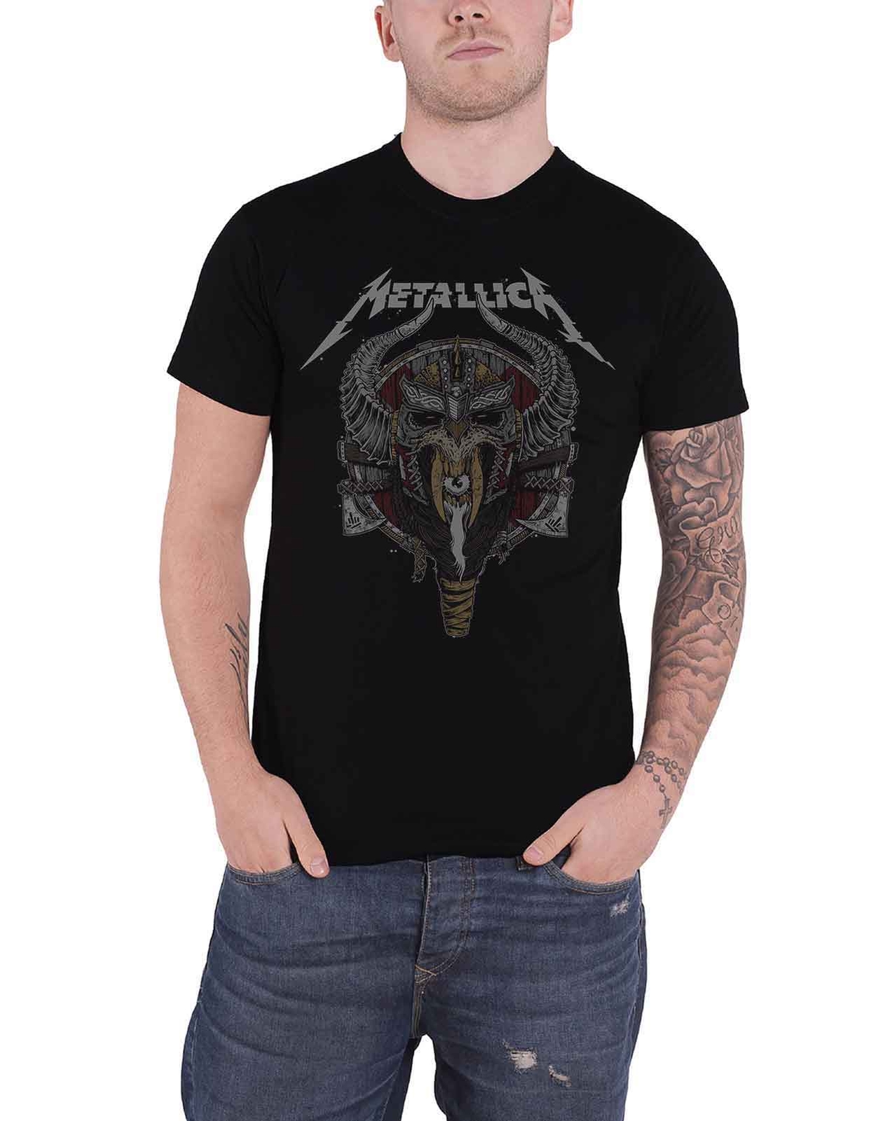 Metallica Viking Band Logo Official Mens Black T-Shirt Heavy Metal Merchandise