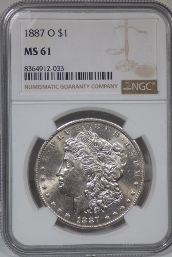 1887-O Morgan Silver Dollar NGC graded MS 61