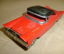 Vintage FORD Red TIN FRICTION TOY CAR JAPAN Car - Mercury  "M"