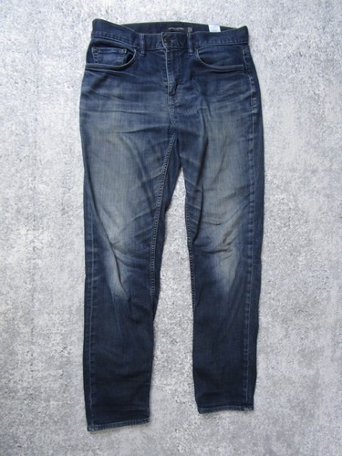 Banana Republic Jeans Men 30x32 34x30 Actual Slim Fit Blue Denim Pants Dark Wash - Picture 1 of 11