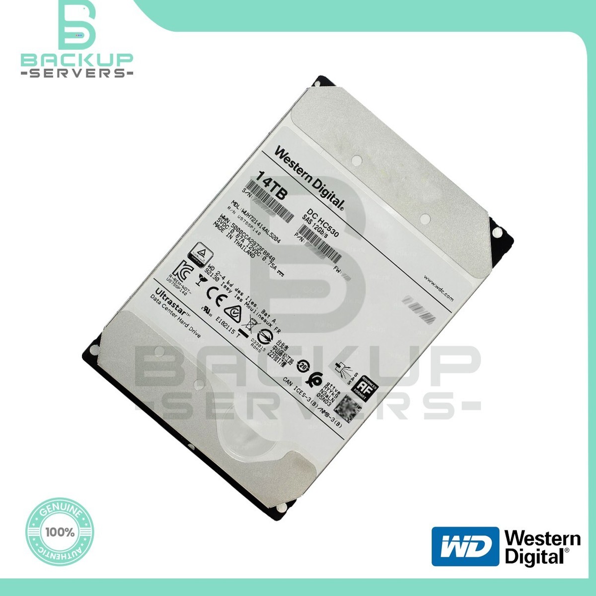 WUH721414AL5204 Western Digital DC HC530 14TB 12Gbps SAS 7.2K 3.5