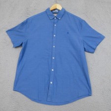 Vintage Penguin by Munsingwear Shirt Men L Blue Polo 70s Retro Cool Casual Logo