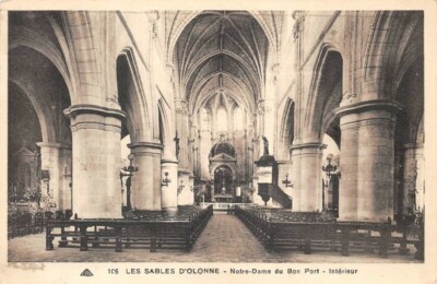 Carte Postale Ancienne – Les Sables-d’Olonne, Intérieur De L’église