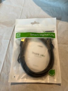 Ugreen usb printer cord. 5ft Gold plated. Unopened in bag. 10350 (6957303813506)