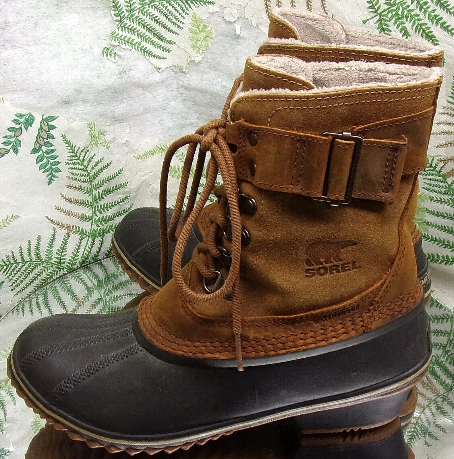 sorel fancy lace ii leather waterproof ankle duck boots