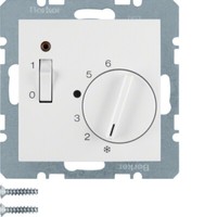 Berker Temperaturregler Raumthermostat Serie S.1, B.3, B.7 Gl ÖFfner Polarweiß