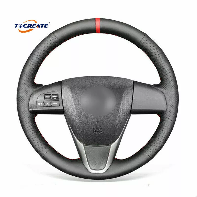 Genuine Leather Steering Wheel Cover for Mazda 3 2011 13 Mazda 6