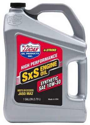Lucas High Performance SXS Synthetic Engine Motor Oil 10W30 1 Gallon for UTV