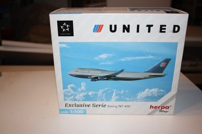 Herpa Wings Exclusive Serie 1:500 Boeing 747-400 United Airlines OVP