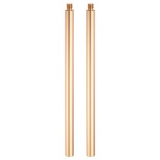 6" Metal Extension Rod, 2Pcs 1/4"-20 Female to Male Thread Tripod Tube Gold