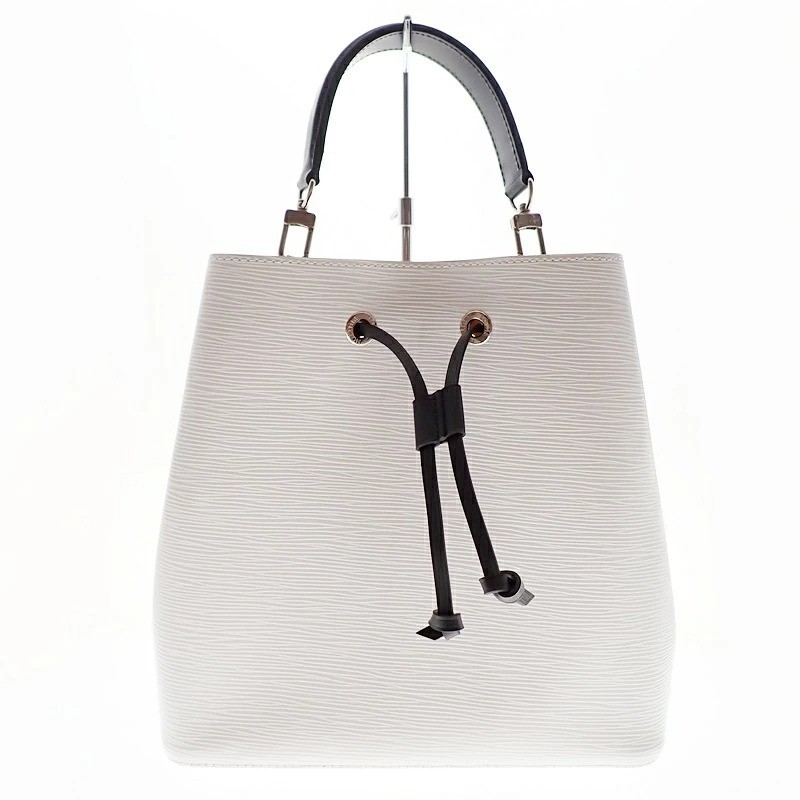 Louis Vuitton NeoNoe Epi Leather Shoulder Bag White Blue M53371 LV Authentic
