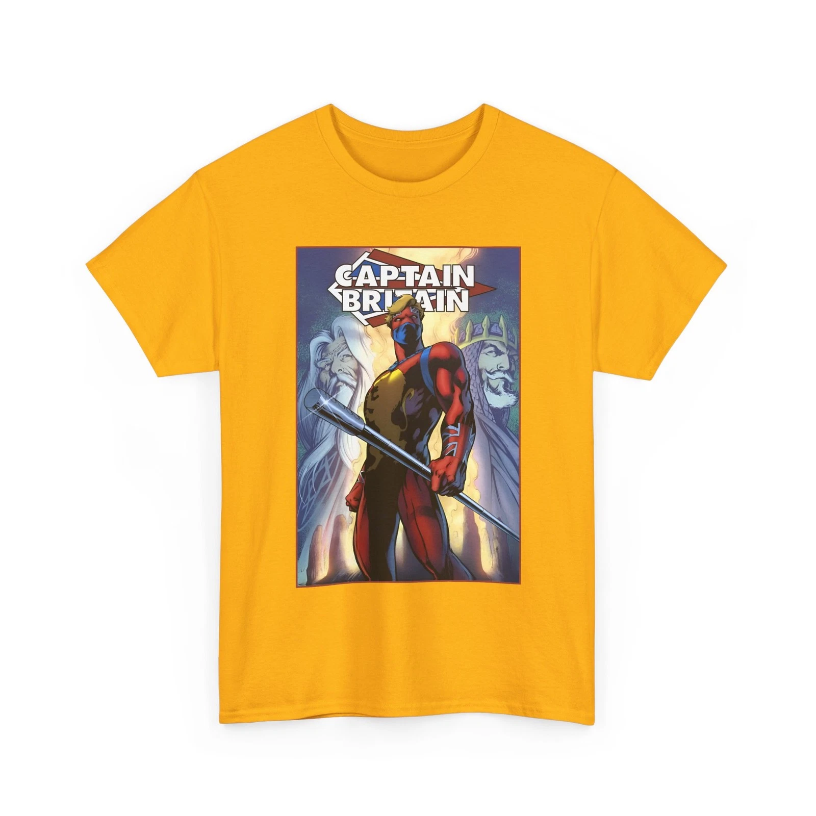Captain Britain T-Shirt - Alan Davis Art - Excalibur Leader - Marvel Comics