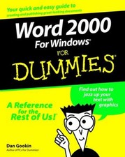 Word 2000 for Windows for Dummies Paperback Dan Gookin