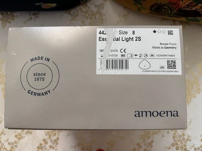 Amoena Essential Light 2s 442 Prosthetic Symmetrical Breast Form Size 8