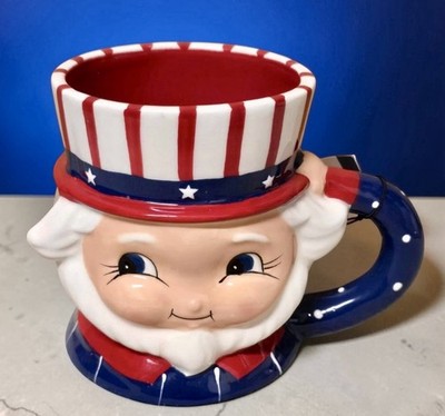 Johanna Parker X Magenta Uncle Sam July 4th Patriotic Mug Carnival Cottage NEW