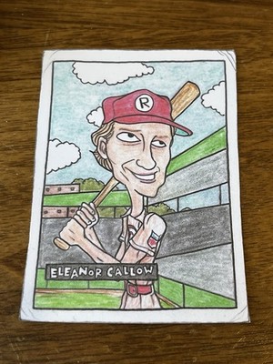 Gummy Arts Trading Card 2023 Eleanor Callow Rockford Peaches 1951 Bowman Style