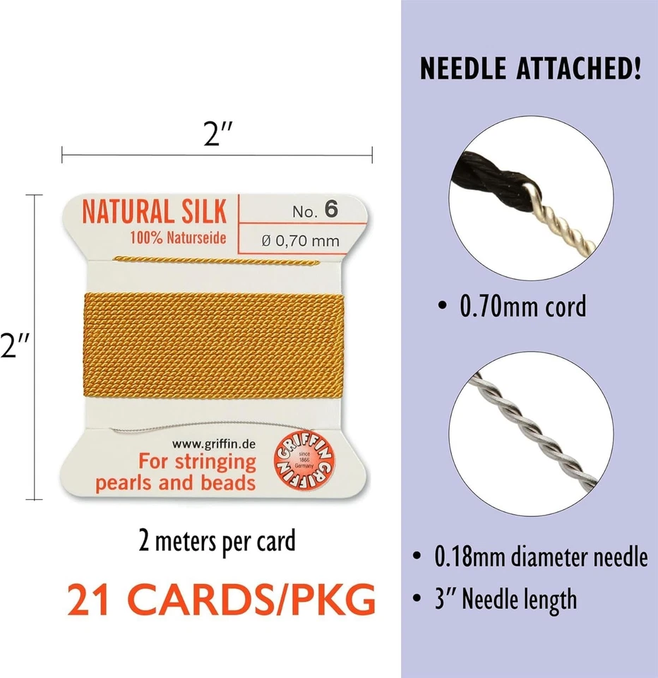 Silk Cord for Jewelry Making - 21 Colors - Image 4 of 4