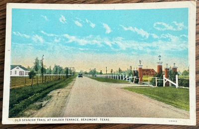 #ad POSTCARD Old Spanish Trail at Calder Terrace Beaumont Texas $13.95