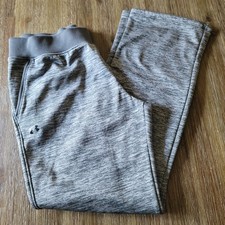 Under Armour Loose Fleece Pants Women M Gray 1318402 Gym Workout Straight Leg