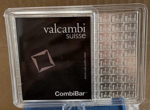 Valcambi Suisse CombiBar 100g Silver Bar .999 Fine 100x1g 1g Each 100g Total