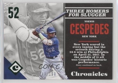 2017 Panini Chronicles Green 49/199 Yoenis Cespedes #29 1u6