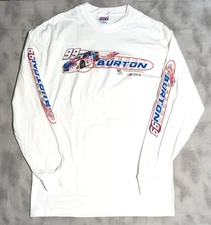VTG Jeff Burton Citgo 99 Nascar Shirt Long Sleeve Graphic Print White Mens M