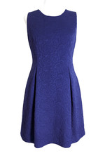 Eliza J Royal Blue Textured Jacquard Fit & Flare Cocktail Dress Sz 6 NWT Wedding