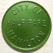 City of Hamilton (Ohio) transit token - OH385D