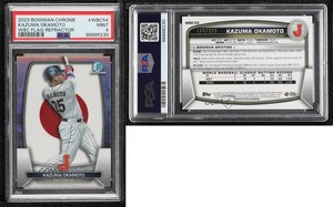 2023 Bowman Chrome WBC Flag Variations Refractor /499 Kazuma Okamoto PSA 9 MINT