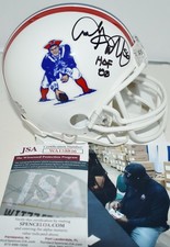 ANDRE TIPPETT AUTOGRAPHED THROWBACK MINI HELMET NEW ENGLAND PATRIOTS HOF 08 JSA