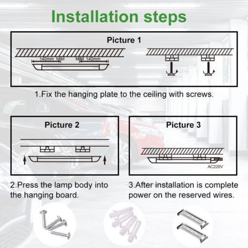 Lámpara de bañera LED lámpara de techo lámpara de habitación húmeda taller tubo 30/60/90/120/150 - Imagen 5 de 21