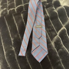 Vintage Richman Brothers Tie Mens Blue Red Diagonal Striped Classic Necktie 60s