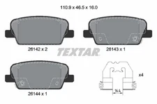Textar 2614201 brake pad set, disc brake for Hyundai, Kia