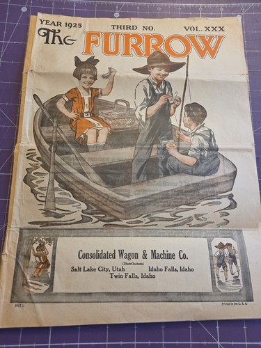 1925 John Deere The Furrow Magazine D Tractor Ad Consolidated Wagon Idaho