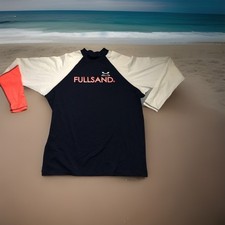 SPRING BREAK Fullsand Rash Guard XXL XL Surf Shirt Sun UPF 50 Long Sleeve Navy