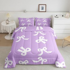 Bowknot Comforter Set Full Size Cartoon Bowknot Comforter for Boys Girls Teen...