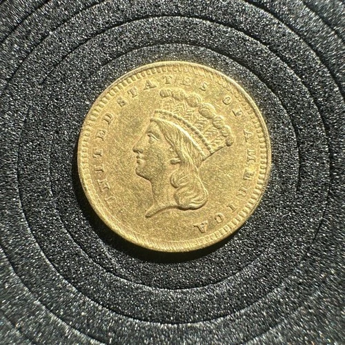 1856 Type 3 Indian Princess Large Head Gold One Dollar G$1 US Coin High Grade