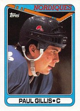 Paul Gillis 1990-91 Topps 22 Quebec Nordiques Hockey Card