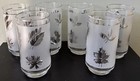 Vintage Libbey Highball Silver Leaf Foliage Tumblers Drinking Glasses Set Of 6 — photo 1
