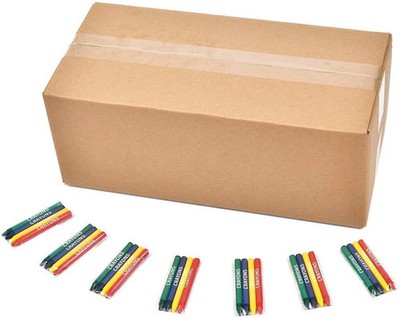 Crayons Bulk Pack, Regular Size, 4 Colors, 400 Packs, 1600 Count